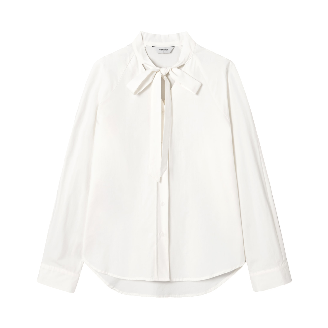(W) 에잇세컨즈 코튼 타이 블라우스 아이보리((W) 8seconds Cotton Tie Blouse Ivory)