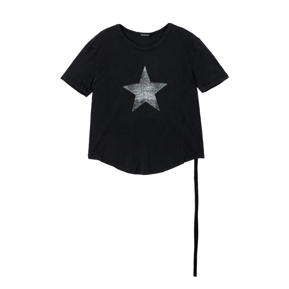 [오프라인 전용] 앤 드뮐미스터 우먼 플로어 마이크로 티셔츠 "Star" 프린트 페이디드 블랙 - 26SS([오프라인 전용] Ann Demeulemeester Women Floor Micro T-Shirt With "Star" Print Faded Black - 26SS)