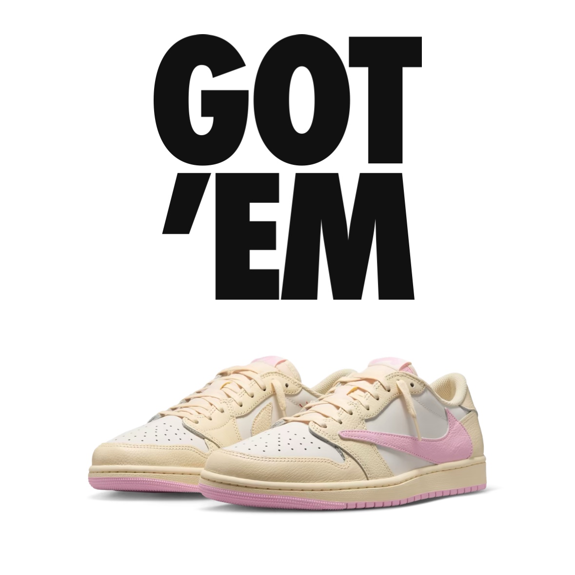 Jordan 1 x Travis Scott Retro Low OG SP Muslin Shy Pink 착용 스타일