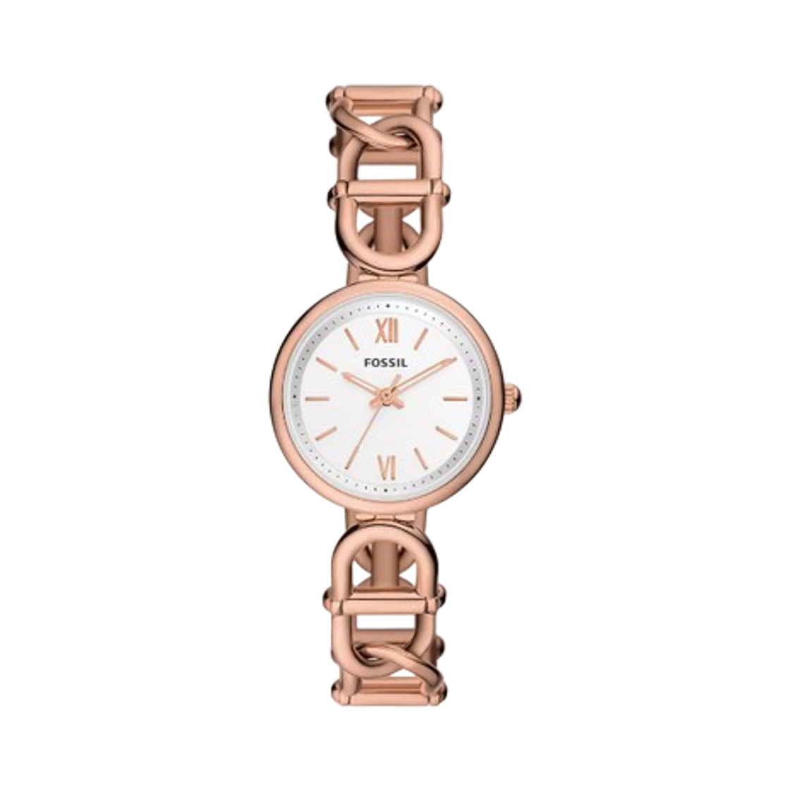 (W) 파슬 칼리 쿼츠 쓰리핸드 30mm 스테인리스 스틸 실버 로즈 골드((W) Fossil Carlie Quartz Three-Hand 30mm Stainless Steel Silver Rose Gold) - 1