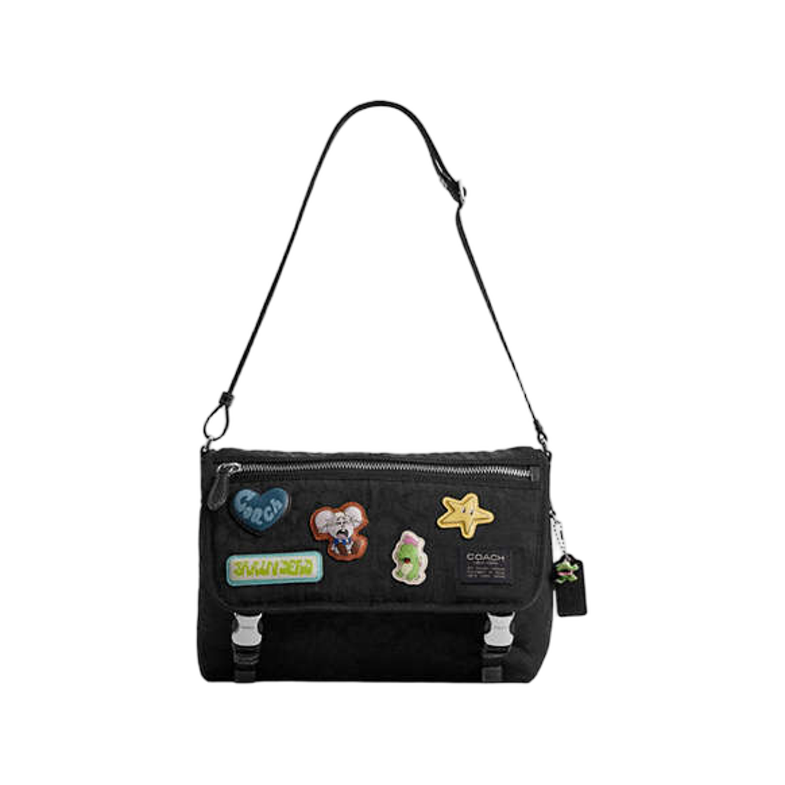 CER00-BLC Coach x Brain Dead Messenger in Signature Nylon with Patch Black Multi