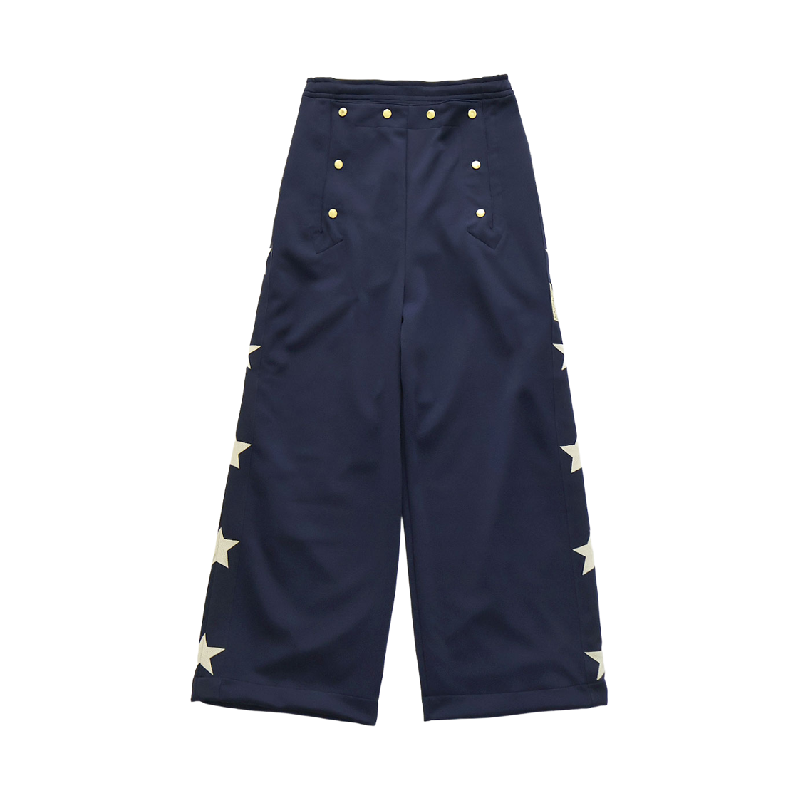 K2604LP125 Kapital Smooth Jersey Sailor Baggy Track Pants Betsy Ross Navy Natural