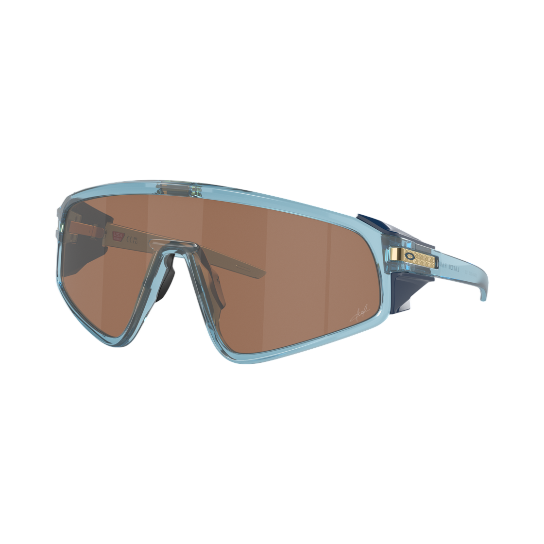 OO9404-0835 Oakley Kylian Mbappe Signature Series Latch Panel Transparent Stonewash Frame Prizm Tungsten Lenses High Bridge Fit