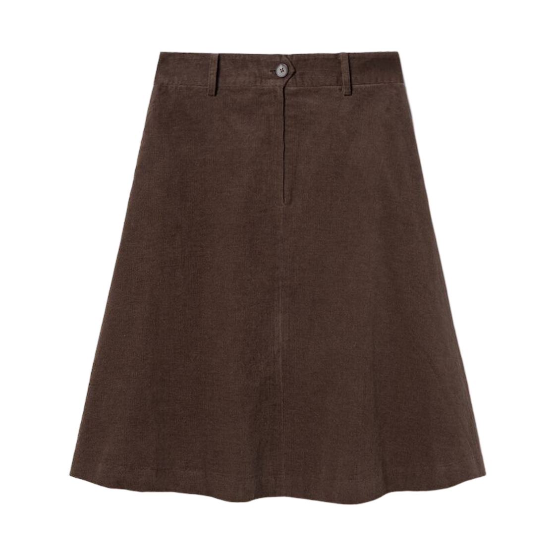 (W) 에잇세컨즈 A 라인 미디 스커트 브라운((W) 8seconds A Line Midi Skirt Brown) - 1