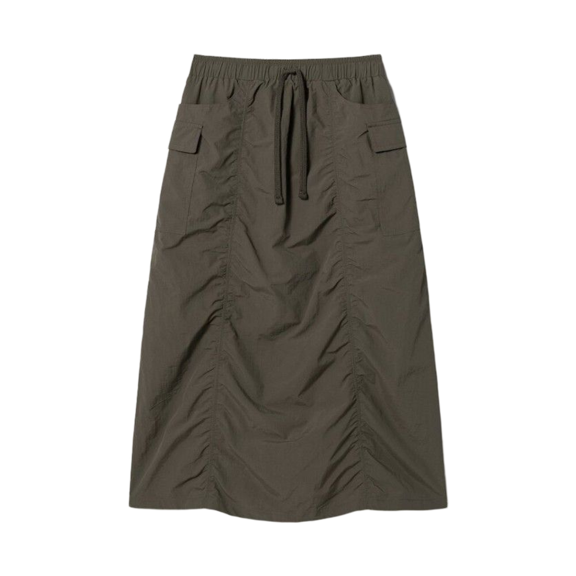 (W) 에잇세컨즈 카고 맥시 스커트 카키((W) 8seconds Cargo Maxi Skirt Khaki)