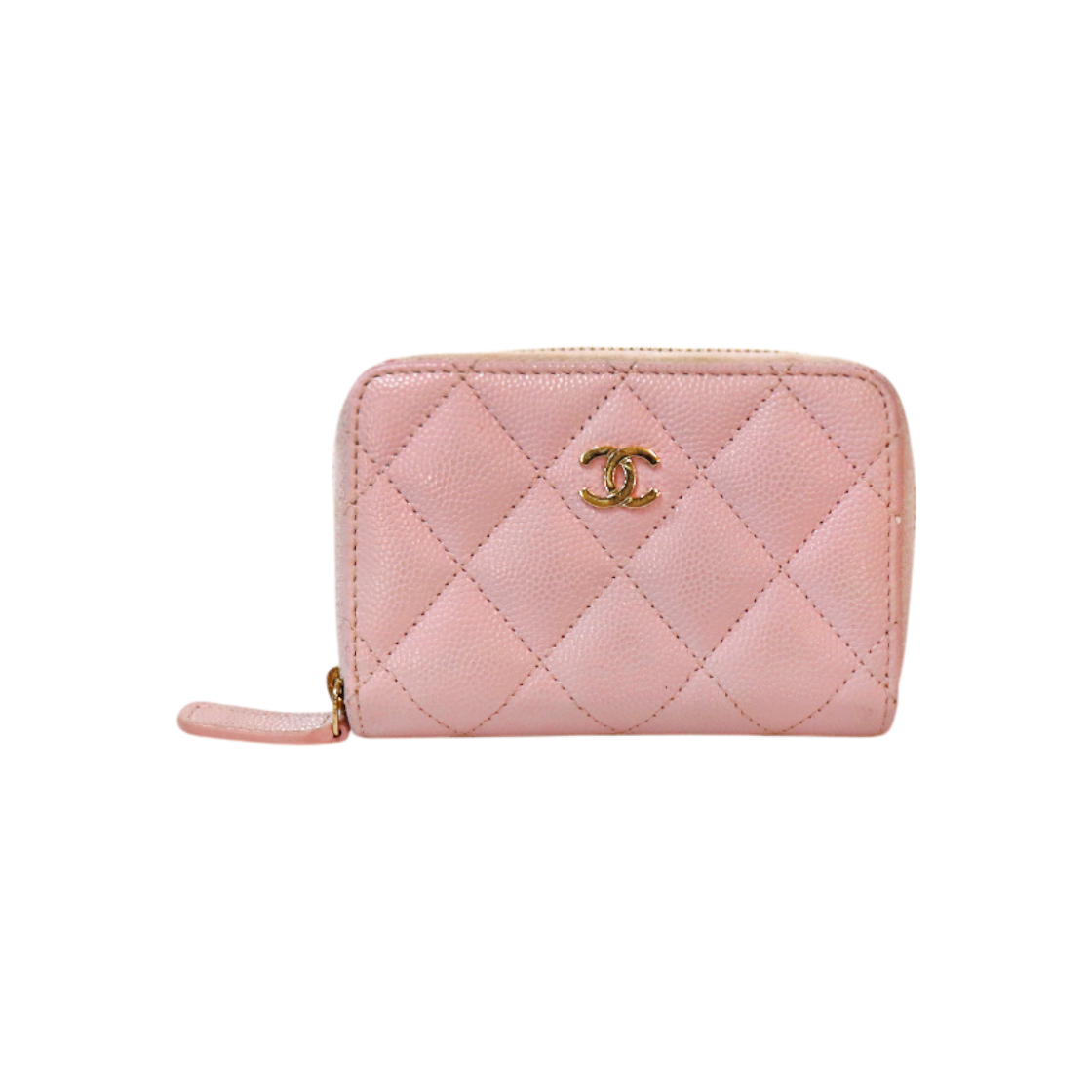 샤넬 핑크 캐비어스킨 지퍼 카드 지갑 C-B59323(Chanel Pink Caviar Zip Card Wallet C-B59323)