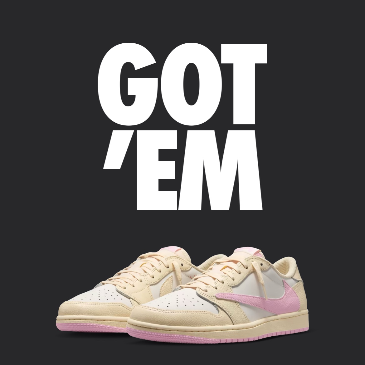 Jordan 1 x Travis Scott Retro Low OG SP Muslin Shy Pink 착용 스타일
