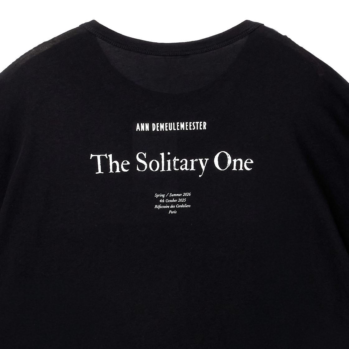 [오프라인 전용] 앤 드뮐미스터 디터 하이 컴포트 티셔츠 "The Solitary One" 프린트 블랙 - 26SS([오프라인 전용] Ann Demeulemeester Dieter High Comfort T-Shirt With "The Solitary One" Print Black - 26SS) - 6
