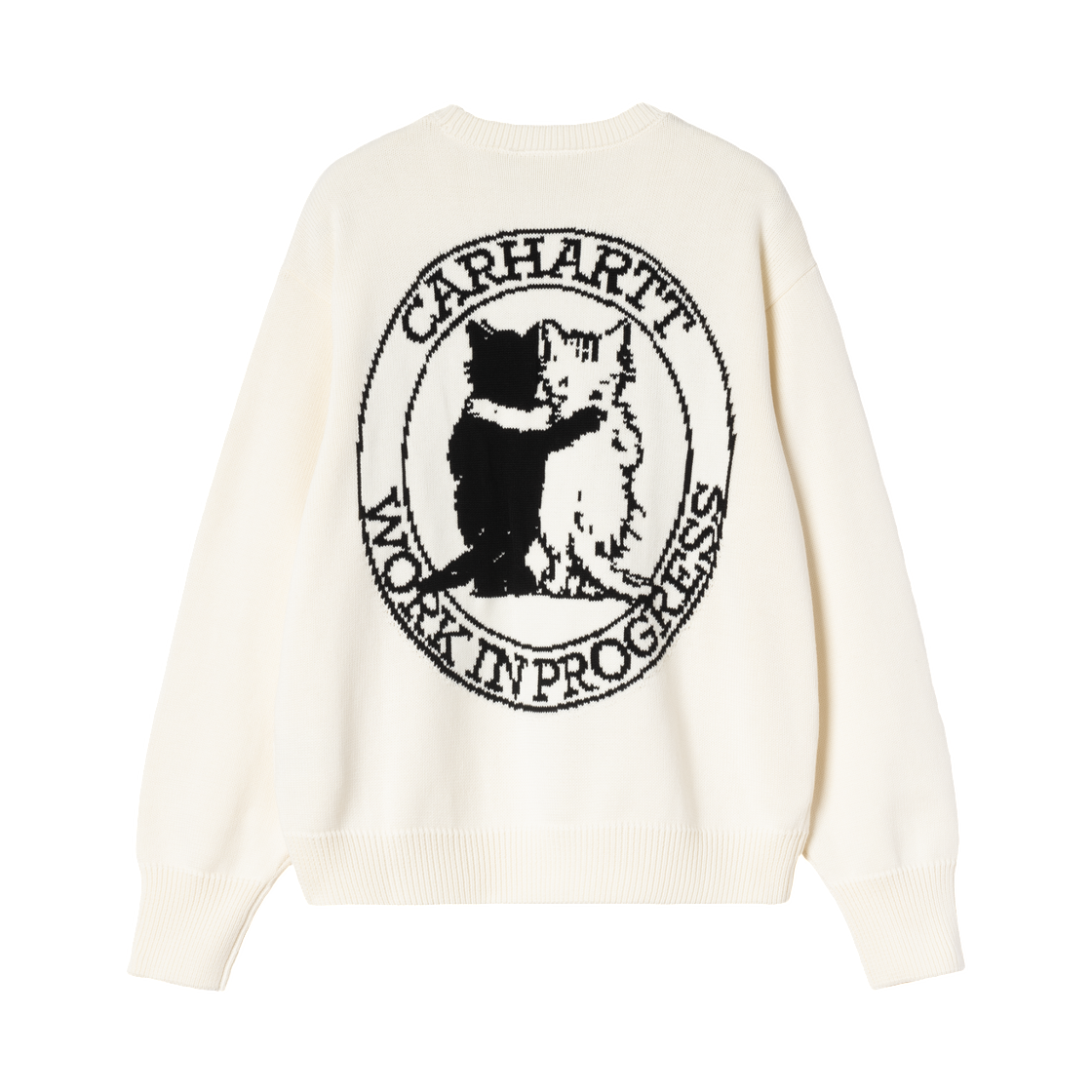 (W) 칼하트 WIP 허깅 캣츠 스웨터 왁스 블랙((W) Carhartt WIP Hugging Cats Sweater Wax Black) - 2