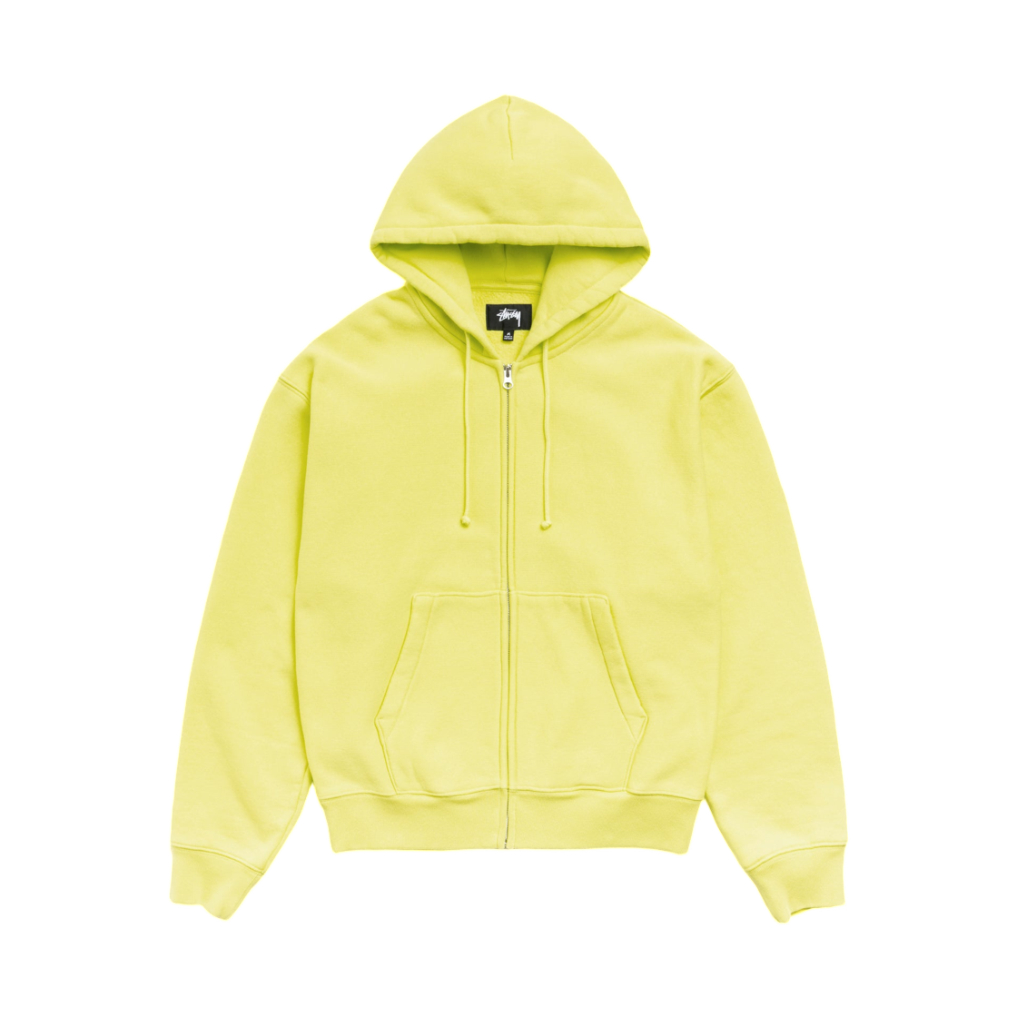 스투시 커시브 아플리케 집 후드 라임(Stussy Cursive Applique Zip Hoodie Lime) - 2