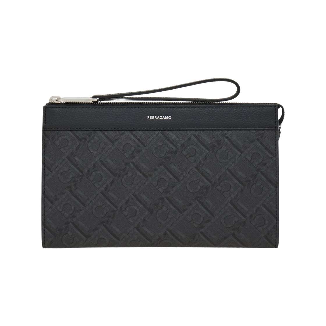 241733-781699 Ferragamo Travel Document Holder Black Grey