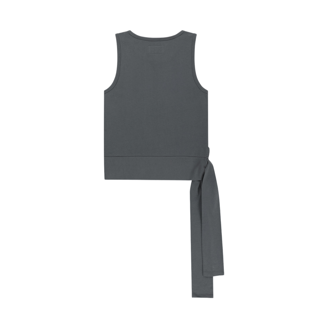 (W) 마뗑킴 헴 타이 디테일 슬리브리스 탑 차콜((W) Matin Kim Hem Tie Detail Sleeveless Top In Charcoal) - 2