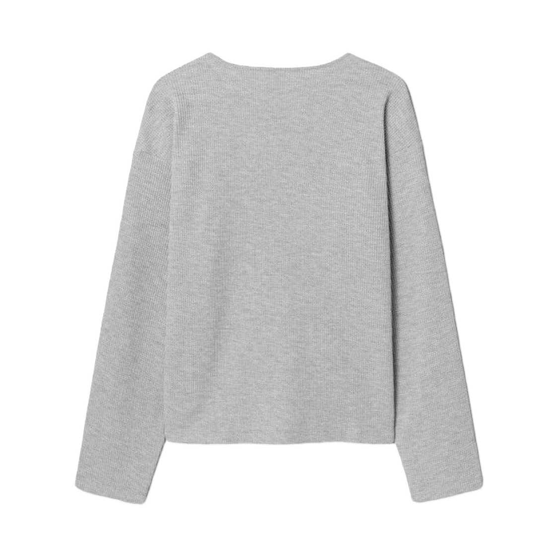 에잇세컨즈 세미 크롭 와플 티셔츠 그레이 앤틱 실버(8seconds Semi Cropped Waffle T-Shirt Gray Antique Silver) - 2