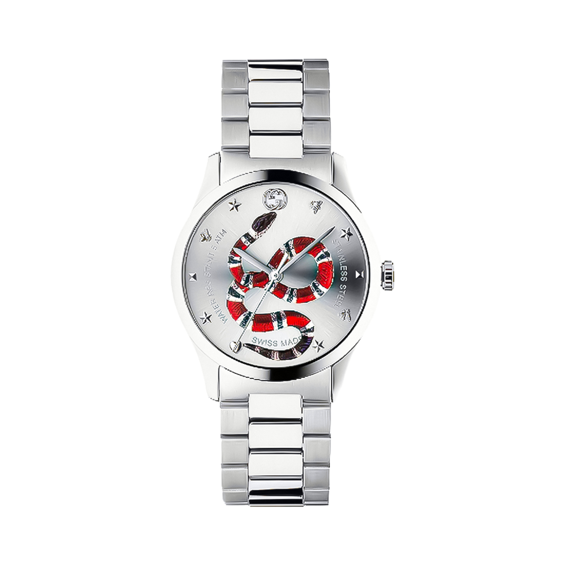 YA1264076 [20% 쿠폰] Gucci G-Timeless Quartz 38mm Stainless Steel Silver