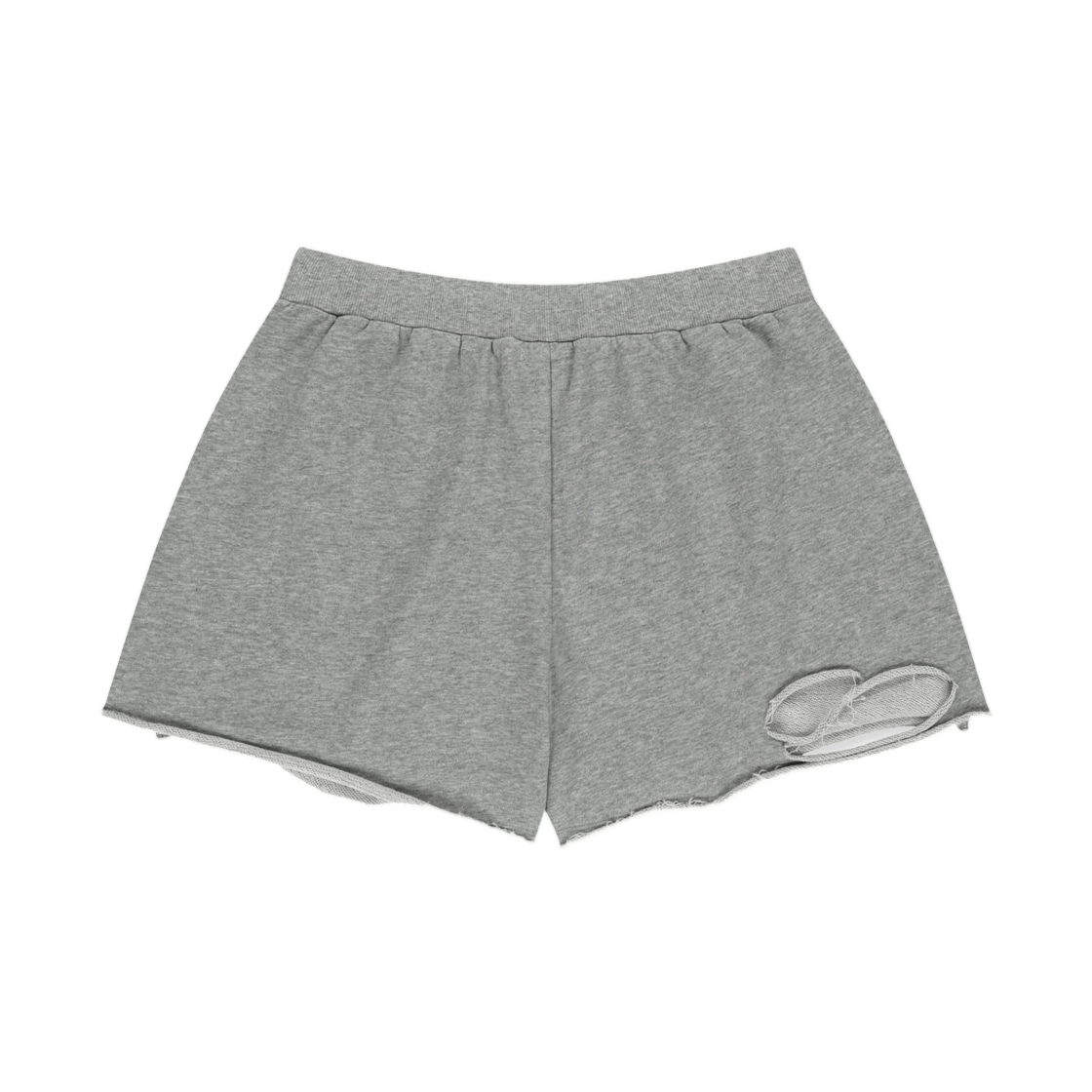 (W) 마뗑킴 디스트레스드 테리 스코트 쇼츠 그레이((W) Matin Kim Distressed Terry Skort Shorts In Grey) - 2