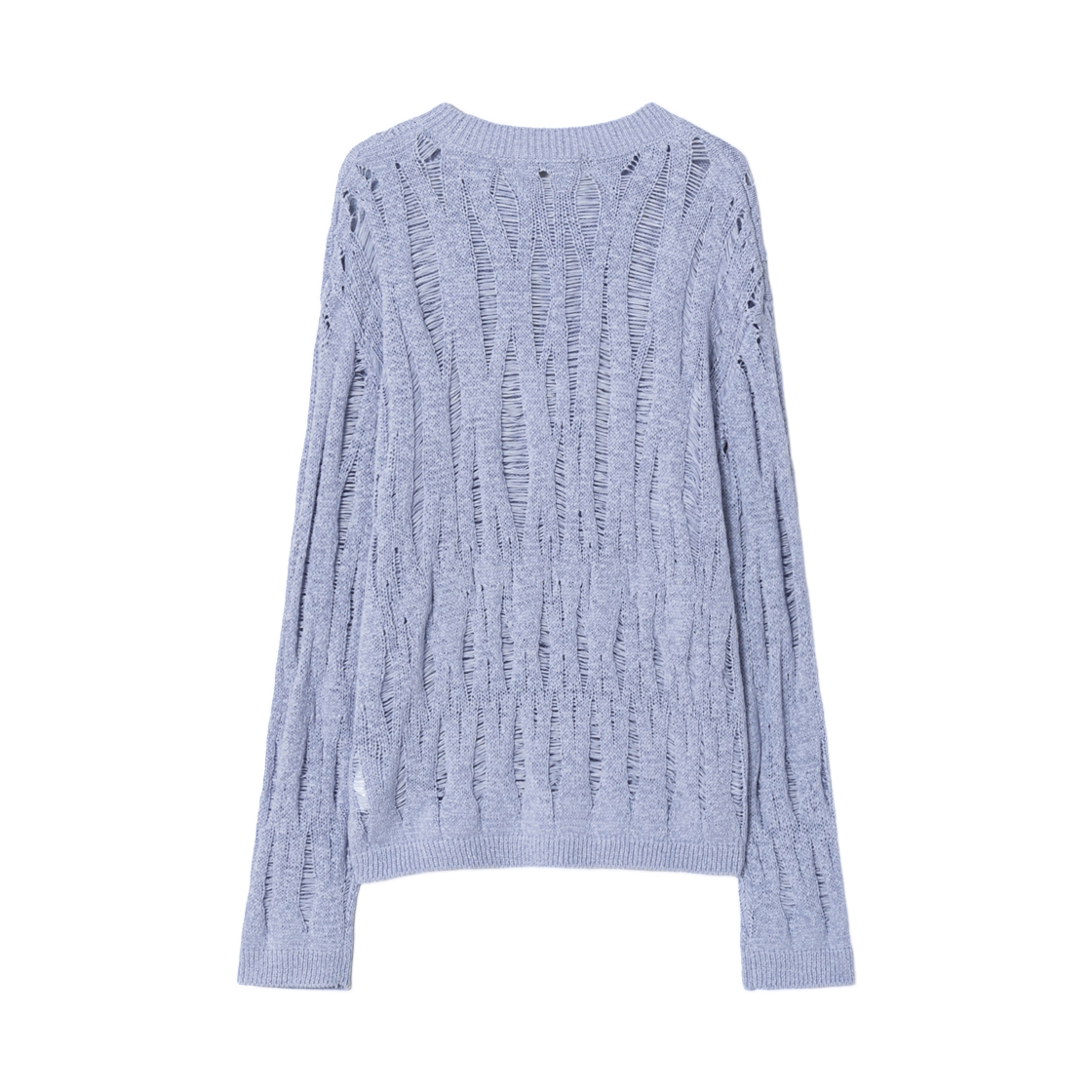 (W) 에잇세컨즈 디스트로이드 풀오버 스카이 블루((W) 8seconds Destroyed Pullover Sky Blue) - 2