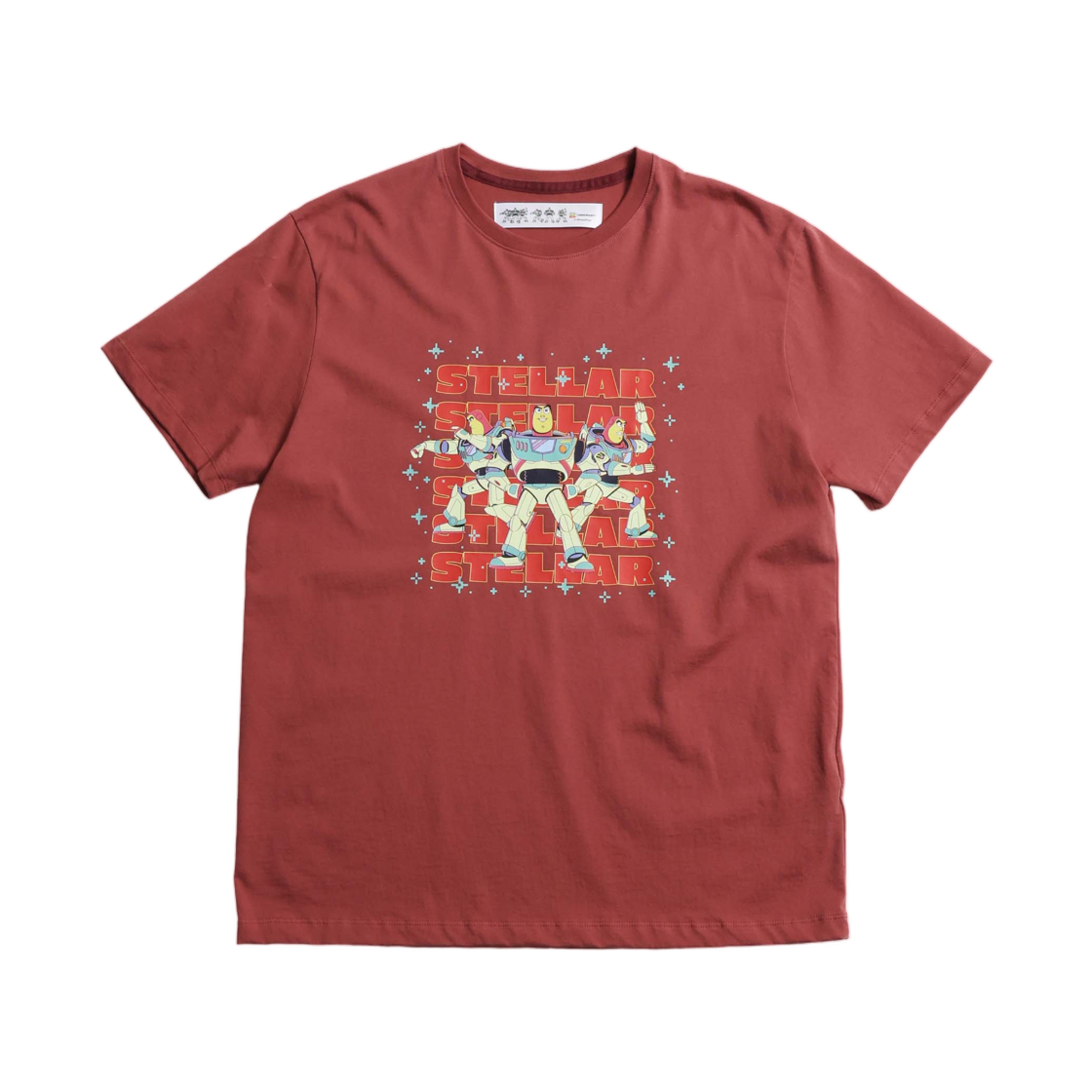 999휴머니티 x 토이 스토리 스텔라 버즈 하프 티셔츠 레드(999Humanity x Toy Story Stellar Buzz Half T-Shirt Red)