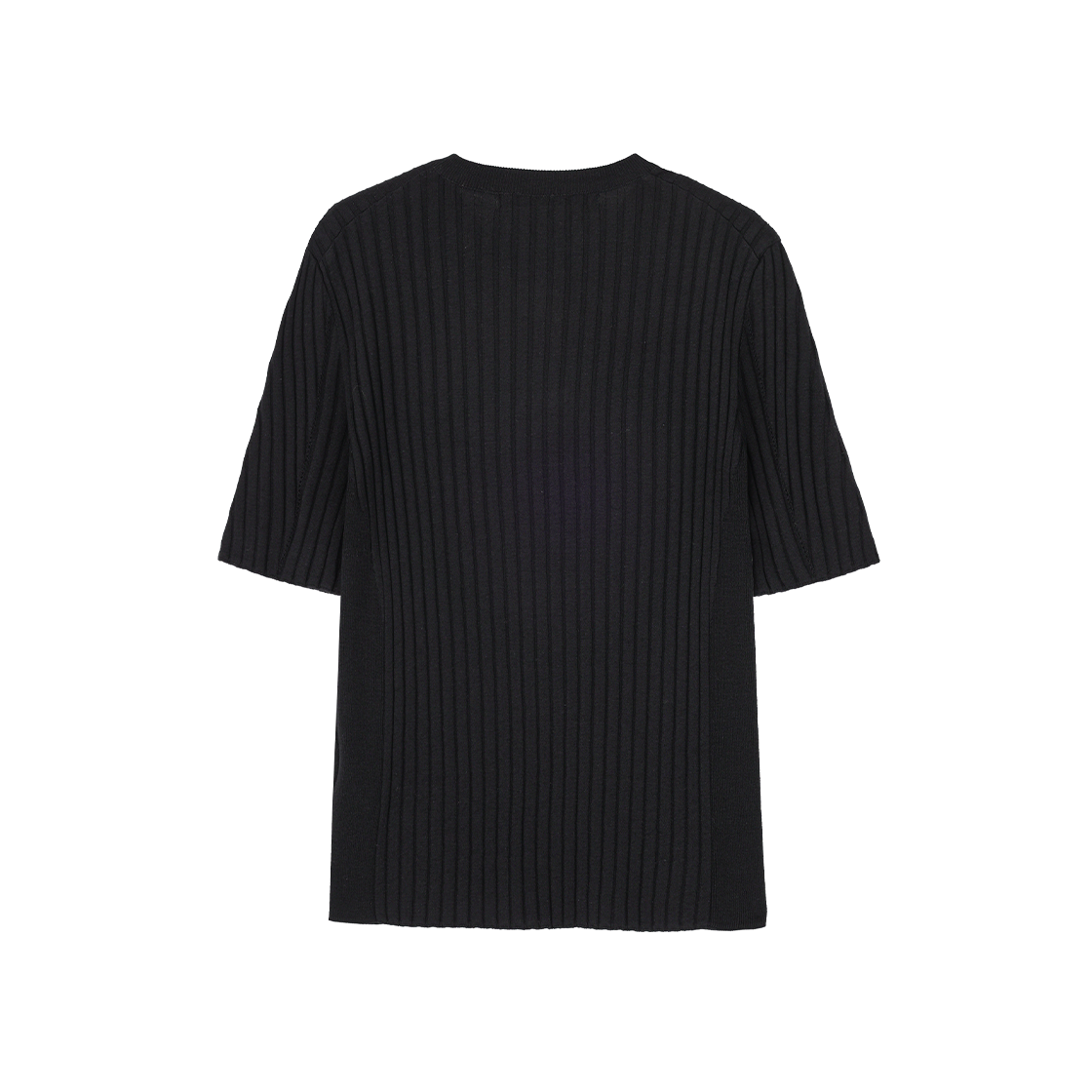 (W) 송지오 지제로 팬서 리브드 헨리넥 니트 블랙((W) SONGZIO ZZERO Panther Ribbed Henley Knit Black) - 2