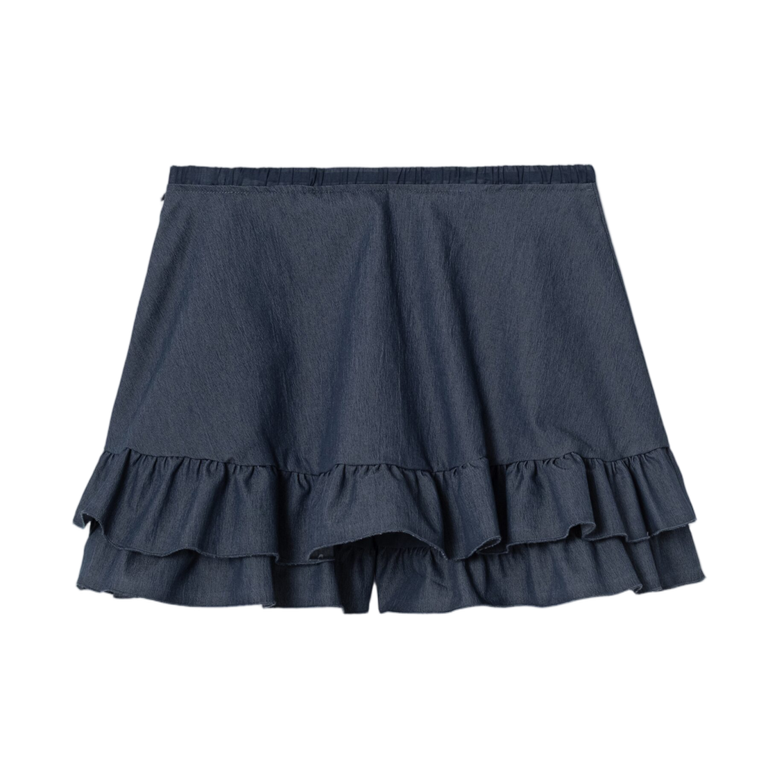 (W) 에잇세컨즈 데님 라이크 프릴 스커트 네이비((W) 8seconds Denim Like Frill Skirt Navy) - 2