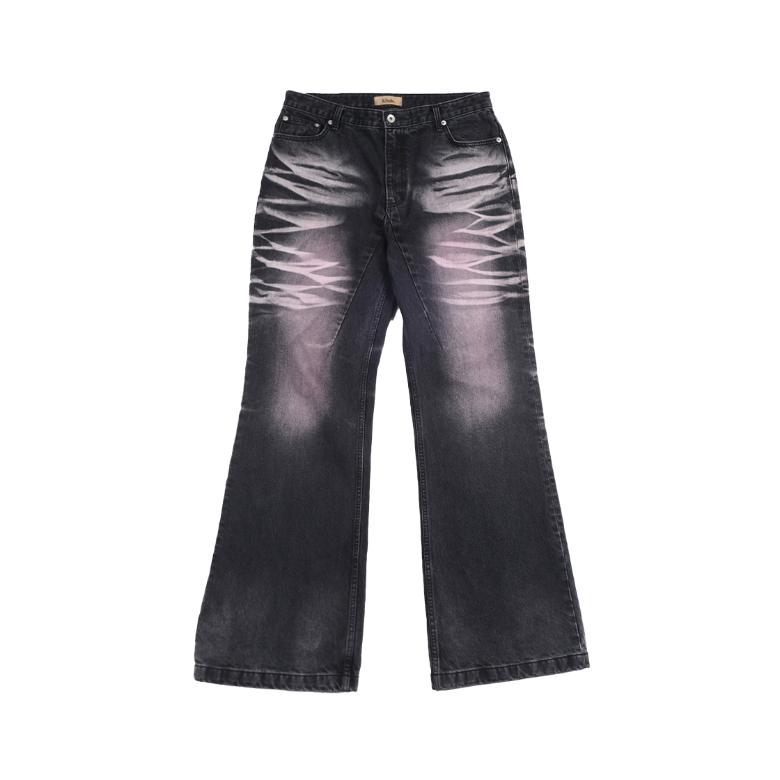 칵 플레어드 진 블랙(Khak. Flared Jeans in Washed Denim Black)