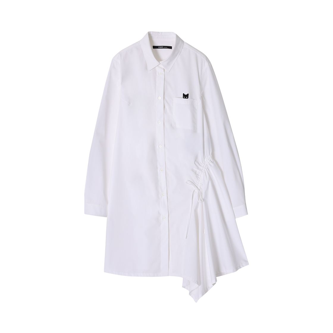 WI2OP805WH (W) SONGZIO ZZERO Curved Flare Shirt One Piece White