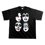 MAINBOOTH X KISS Four Faces Oversized T-shirt Black