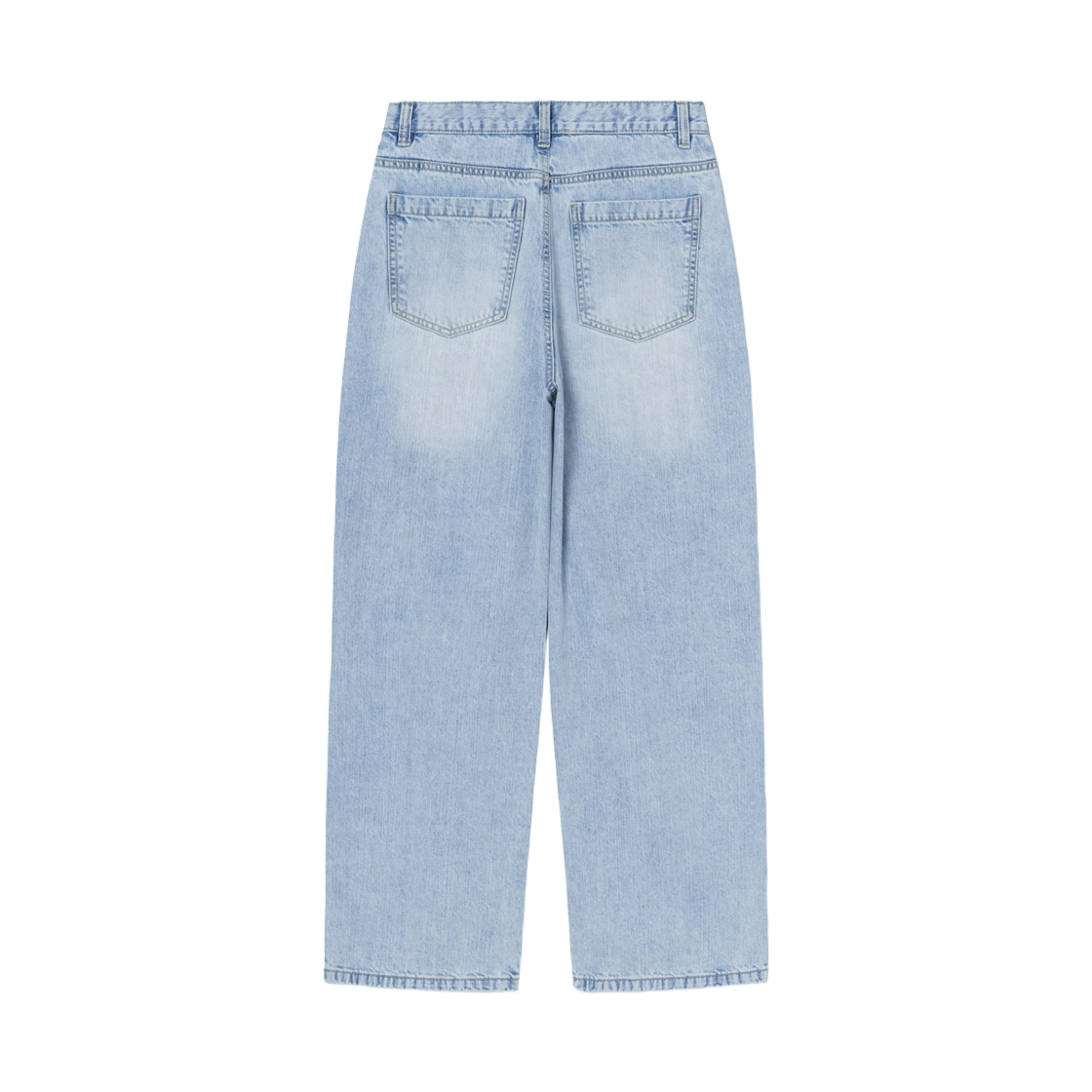 (W) 에잇세컨즈 라이트워싱 스트레이트 데님 스카이 블루((W) 8seconds Light Washing Straight Denim Sky Blue) - 2