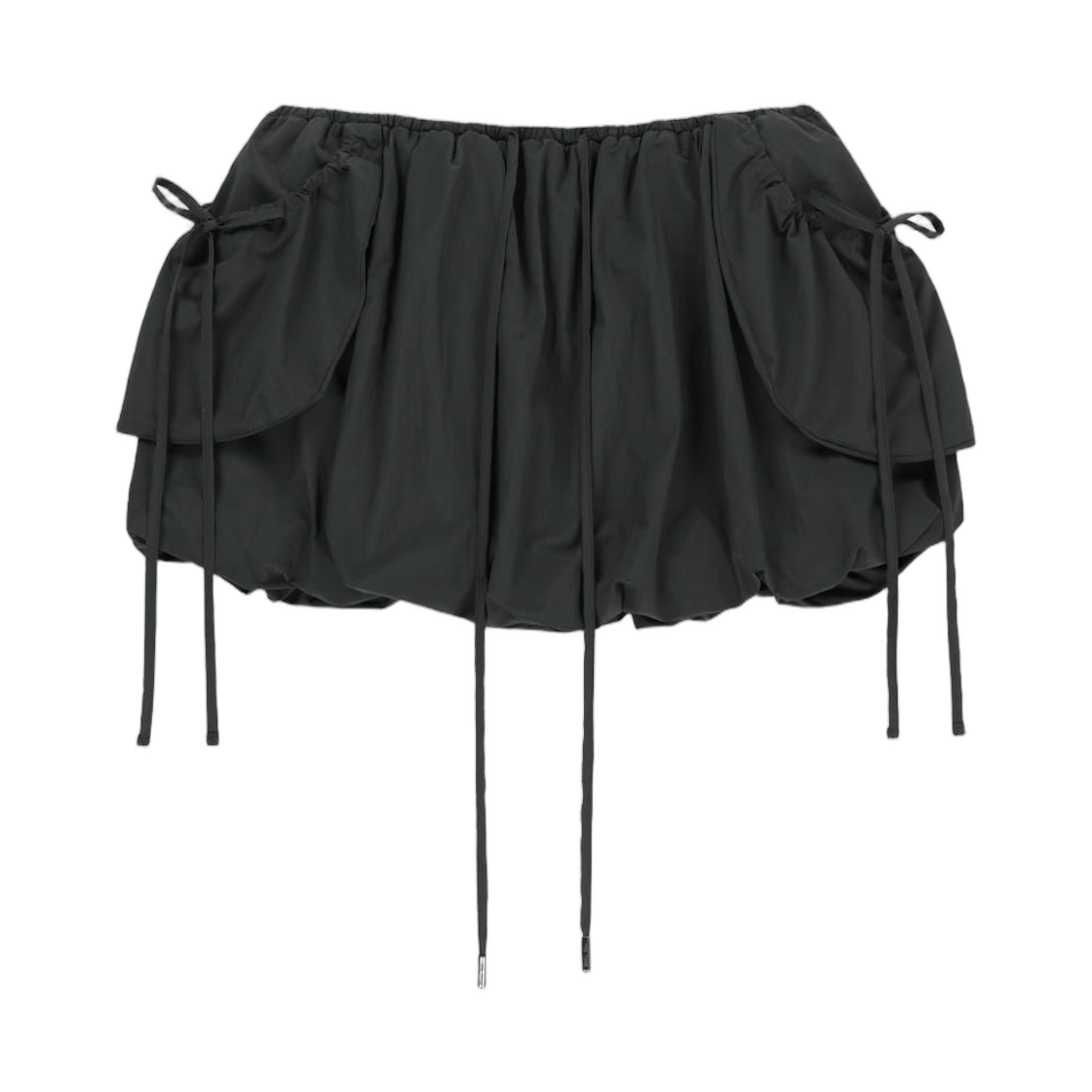 MK2634SK011MCH (W) Matin Kim Strap Detail Ballon Skirt In Charcoal