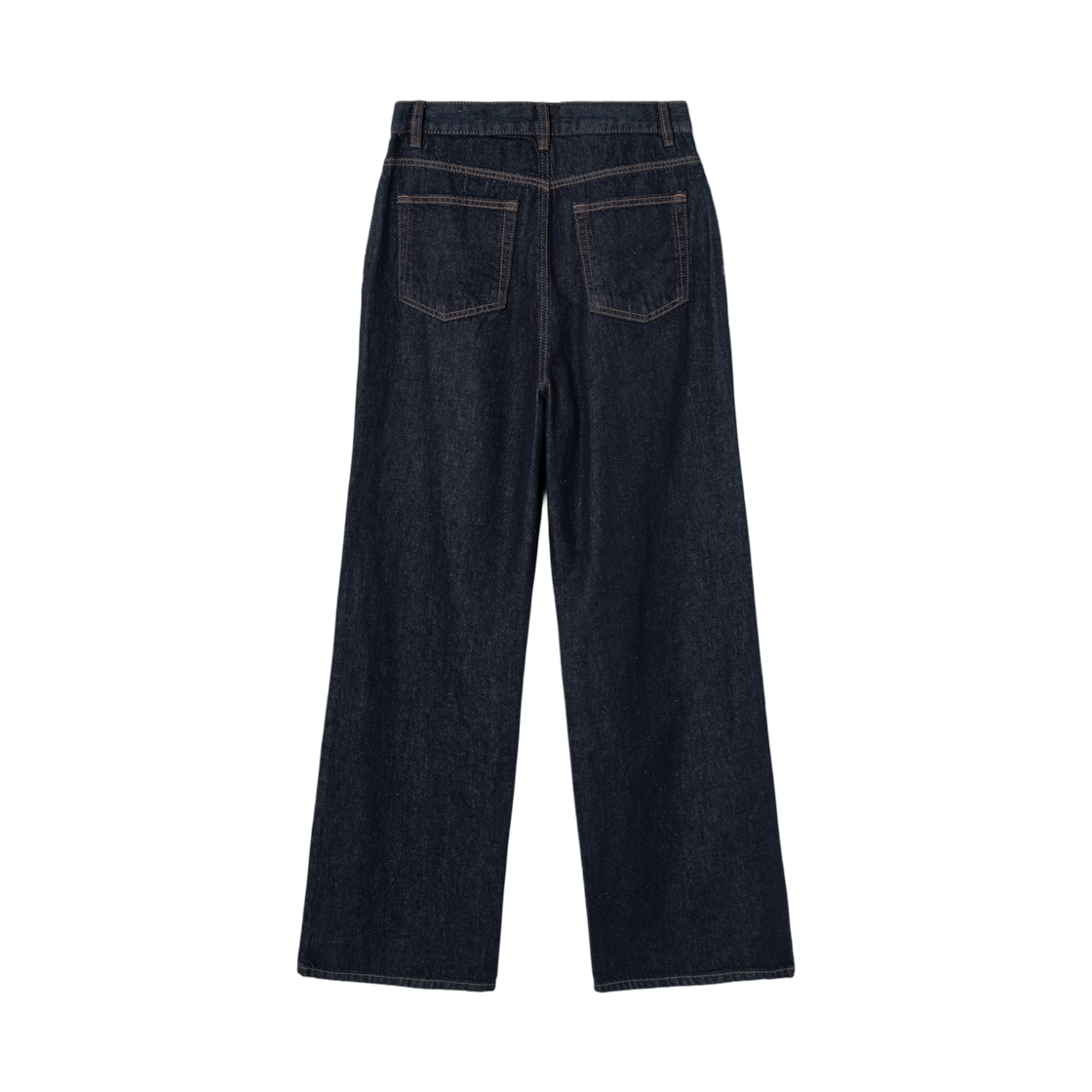(W) 에잇세컨즈 하이 웨이스트 세미와이드 데님 네이비((W) 8seconds High Waisted Semi Wide Denim Navy) - 2