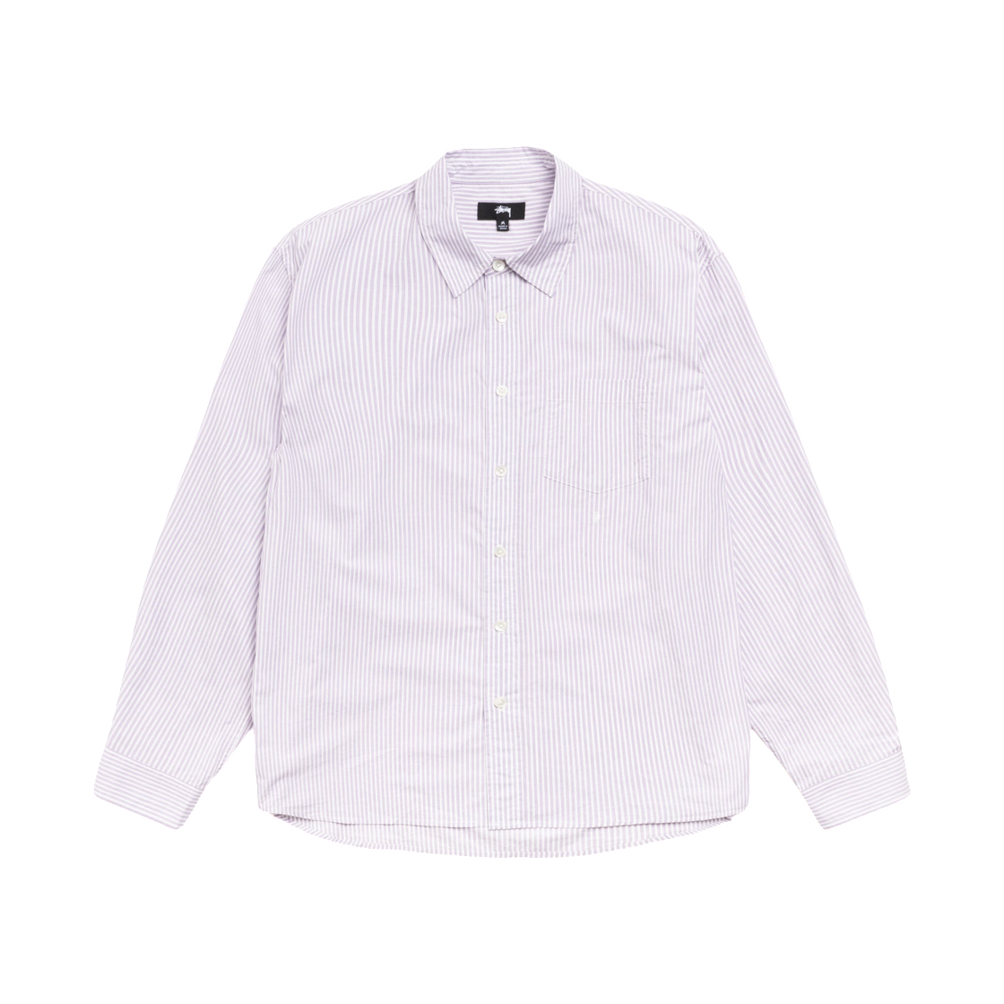 1110388 Stussy Standard Shirt Purple Stripe