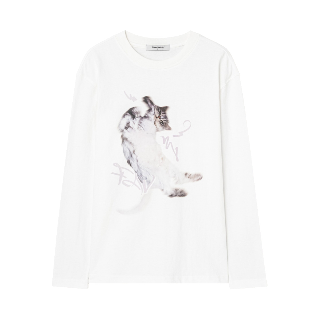 165241CQ21 (W) 8seconds Animal Graphic Long Sleeve T-Shirt White