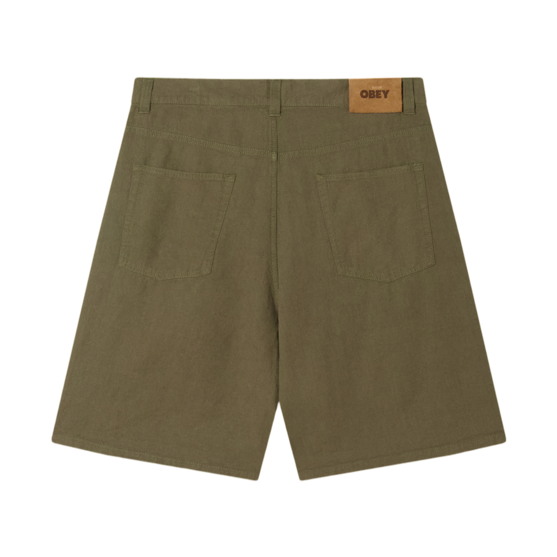 오베이 배기 리넨 데빈 쇼츠 스모키 올리브(Obey Baggy Linen Devin Shorts Smokey Olive) - 2
