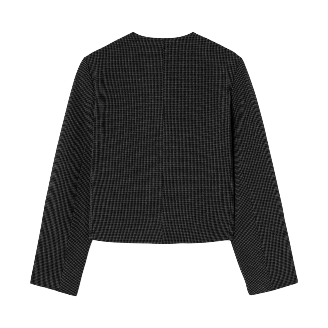 (W) 에잇세컨즈 체크 라운드넥 버클 자켓 애쉬((W) 8seconds Check Round Neck Buckle Jacket Ash) - 2