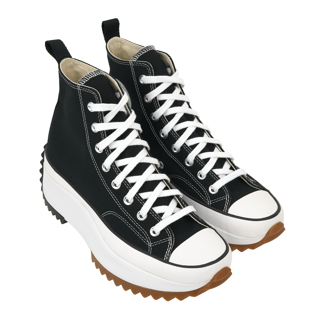 컨버스 런스타 하이크 하이 블랙 화이트 검(Converse Run Star Hike Hi Black White Gum) - 4