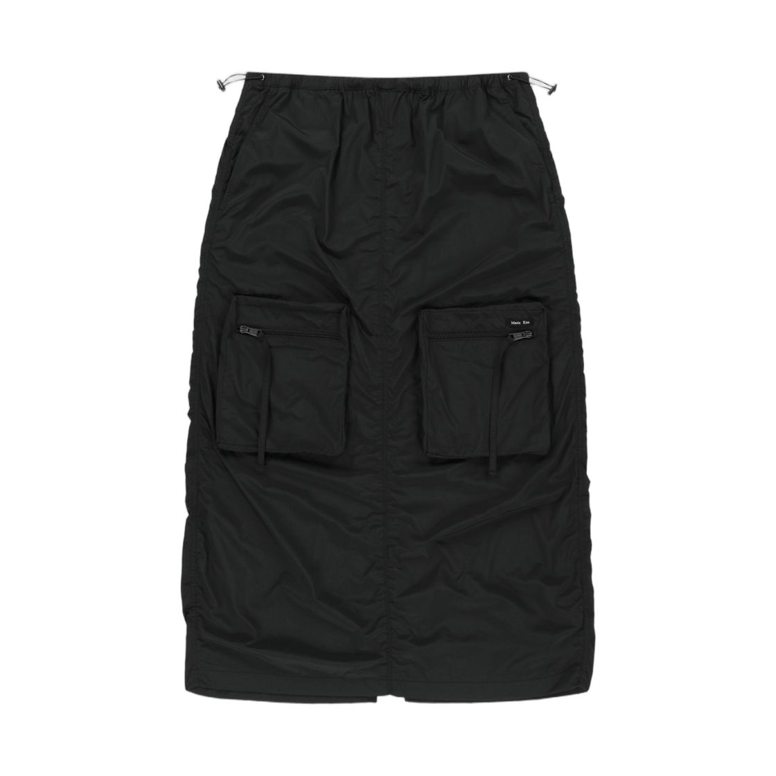 (W) 마뗑킴 패치 포켓 셔링 나일론 스커트 블랙((W) Matin Kim Patch Pocket Shirring Nylon Skirt In Black) - 1