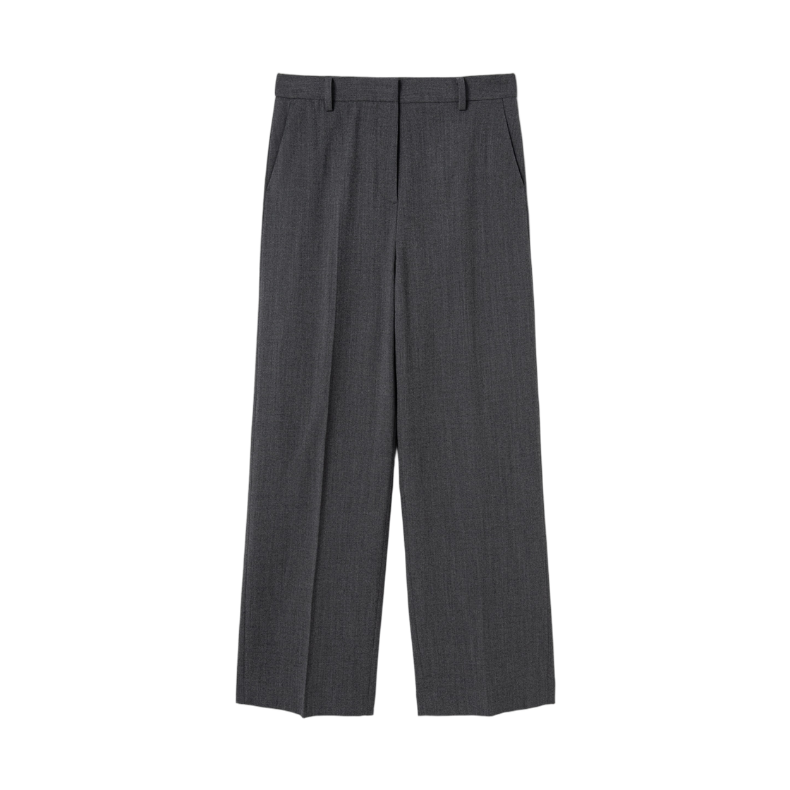 (W) 에잇세컨즈 울 블렌드 롱 스트레이트 슬랙스 애쉬((W) 8seconds Wool Blend Long Straight Slacks Ash)