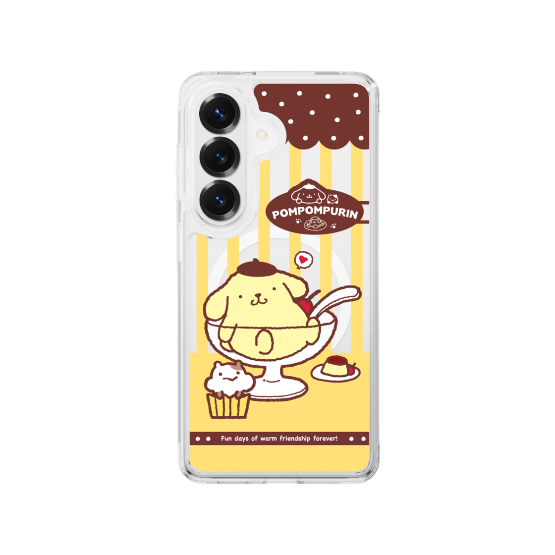폼폼푸린 카페 스타일 클리어 마그넷 케이스 for Galaxy S26 Series(POMPOMPURIN Cafe Style Clear Magnet Case for Galaxy S26 Series) - 2