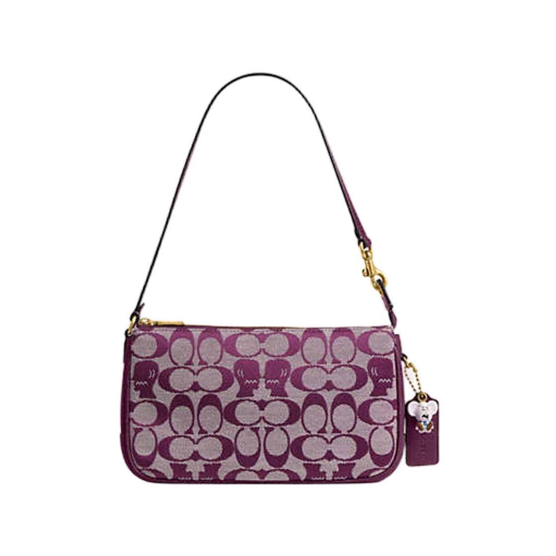 CFF96-B4/PM Coach x Brain Dead Plaza Bag in Signature Jacquard Brass Plum