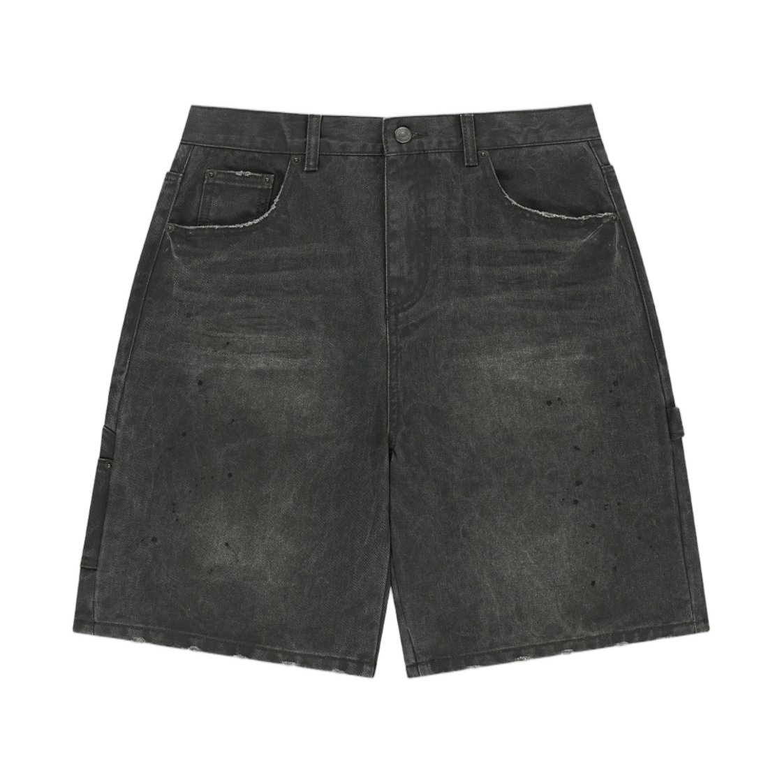 (W) 마뗑킴 카펜터 버뮤다 데님 팬츠 차콜((W) Matin Kim Carpenter Bermuda Denim Pants In Charcoal)