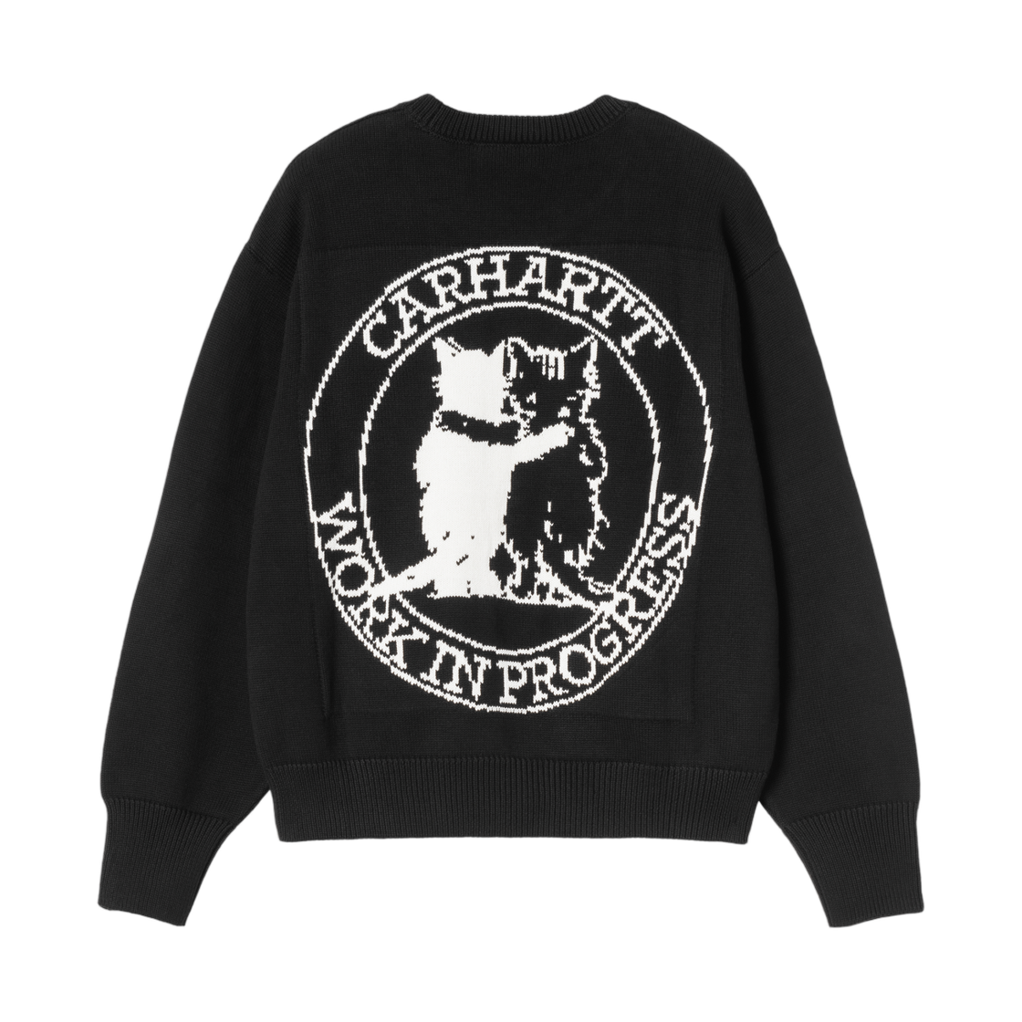 (W) 칼하트 WIP 허깅 캣츠 스웨터 블랙 왁스((W) Carhartt WIP Hugging Cats Sweater Black Wax) - 2