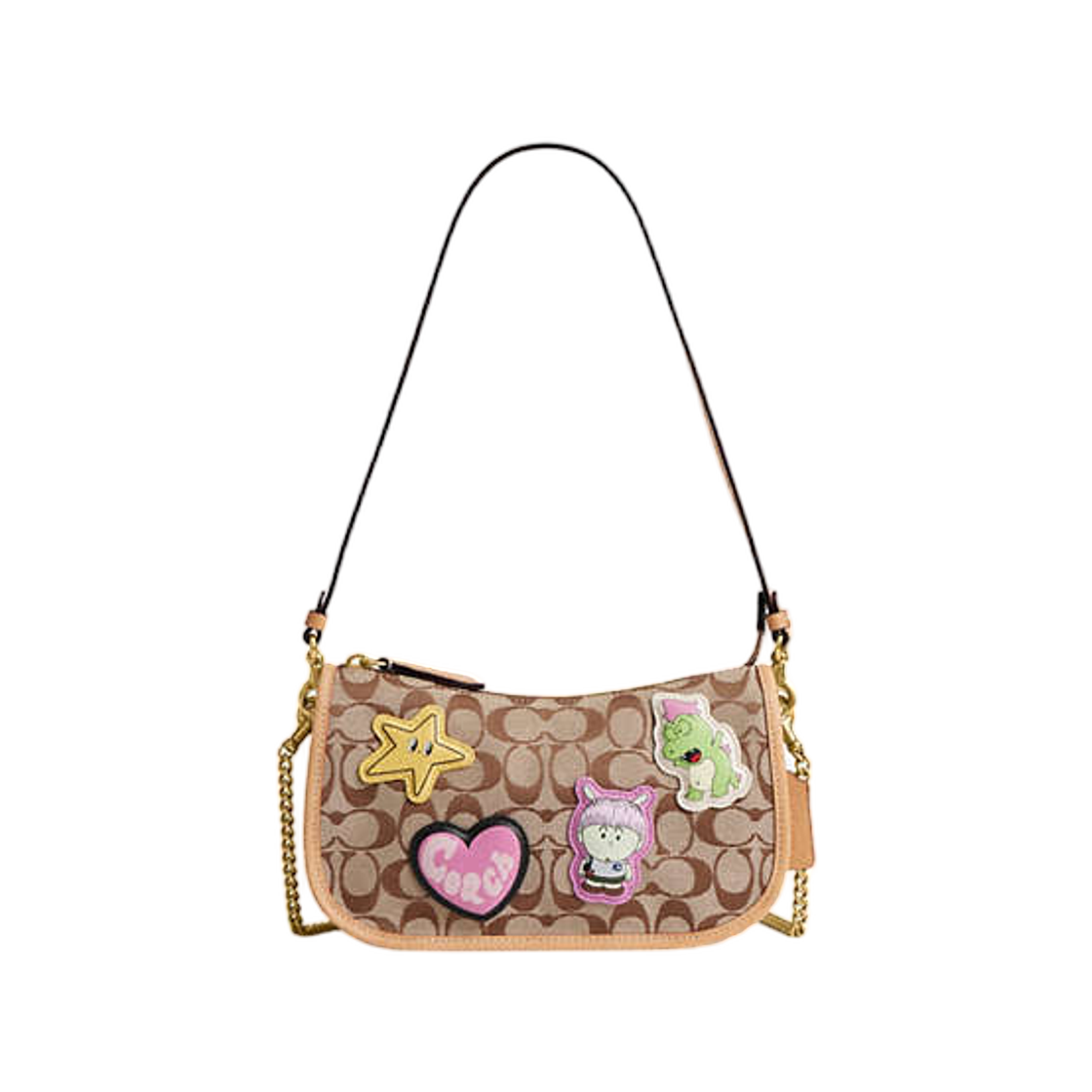 CEO16-B4/KH Coach x Brain Dead Waverly Bag in Signature Jacquard with Patch Brass Khaki
