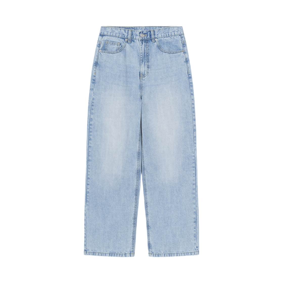 165321AP6Q (W) 8seconds Light Washing Straight Denim Sky Blue