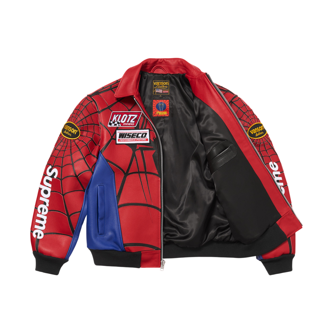 슈프림 x 밴슨 레더 스파이더맨 자켓 레드 - 26SS(Supreme x Vanson Leathers Spider-Man Jacket Red - 26SS) - 3