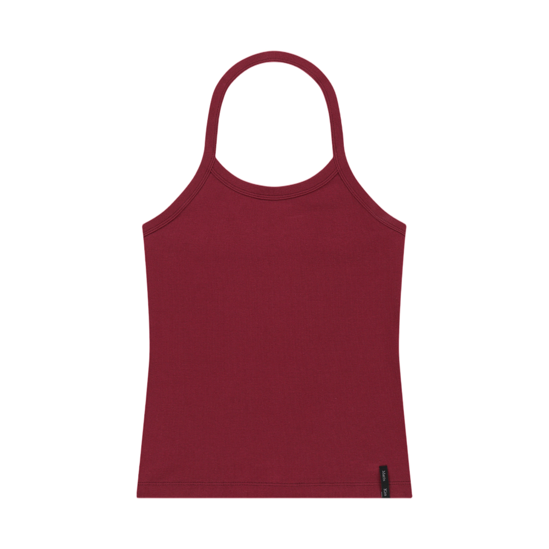 MK2634TS033MWN (W) Matin Kim Label Detail Halter Tank Top In Wine