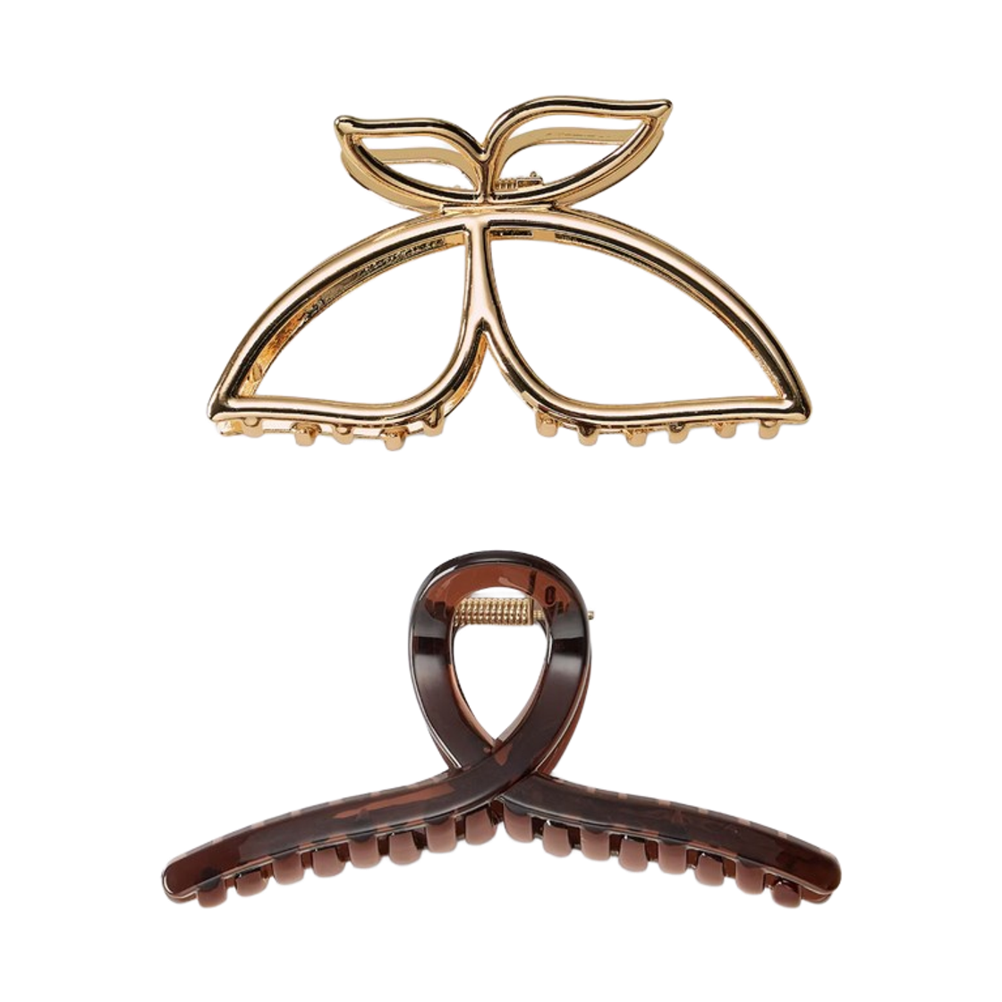 (W) GU 메탈 버터플라이 헤어 클립 골드 (2개입)((W) GU Metal Butterfly Hair Clip Gold (2 Pack))