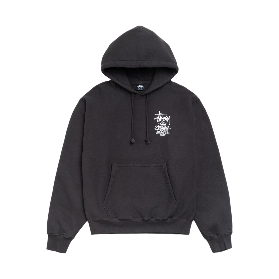 스투시 썸머 클래식 후드 가먼트 다이드 페이디드 블랙(Stussy Summer Classics Hoodie Garment Dyed Faded Black) - 2