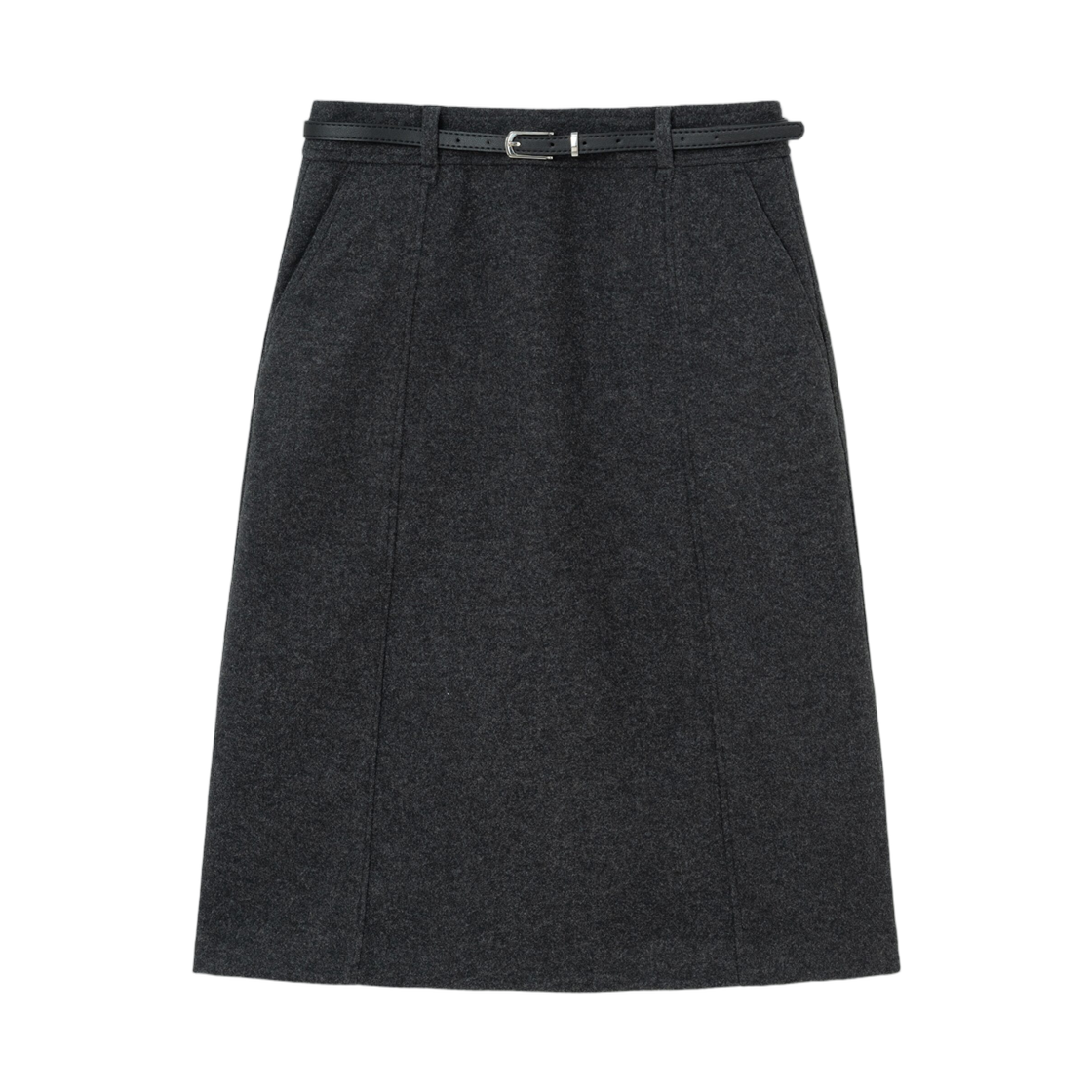 (W) 에잇세컨즈 벨티드 미디 스커트 애쉬((W) 8seconds Belted Midi Skirt Ash)