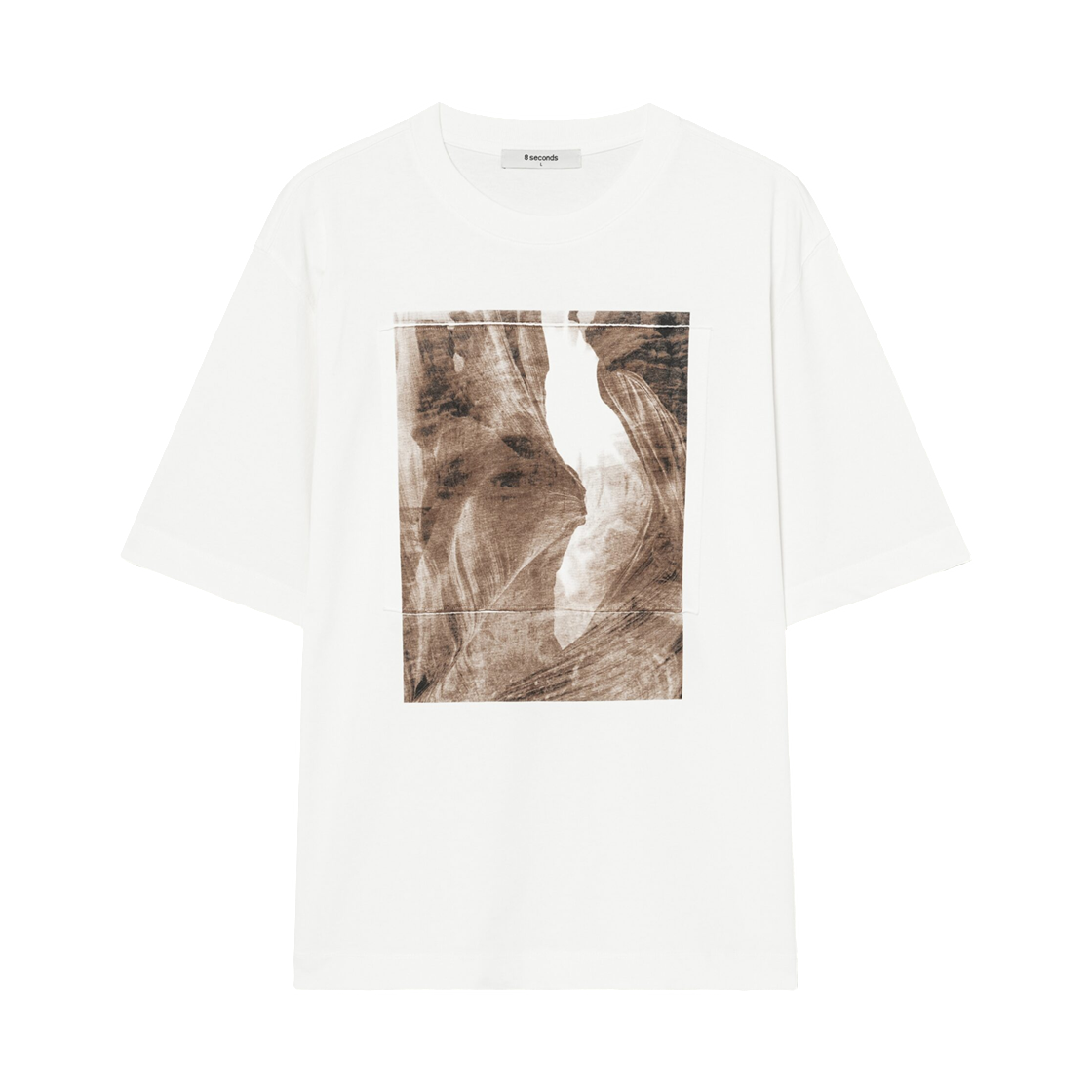 215542AY11 8seconds Rectangular Photo Graphic T-Shirt White