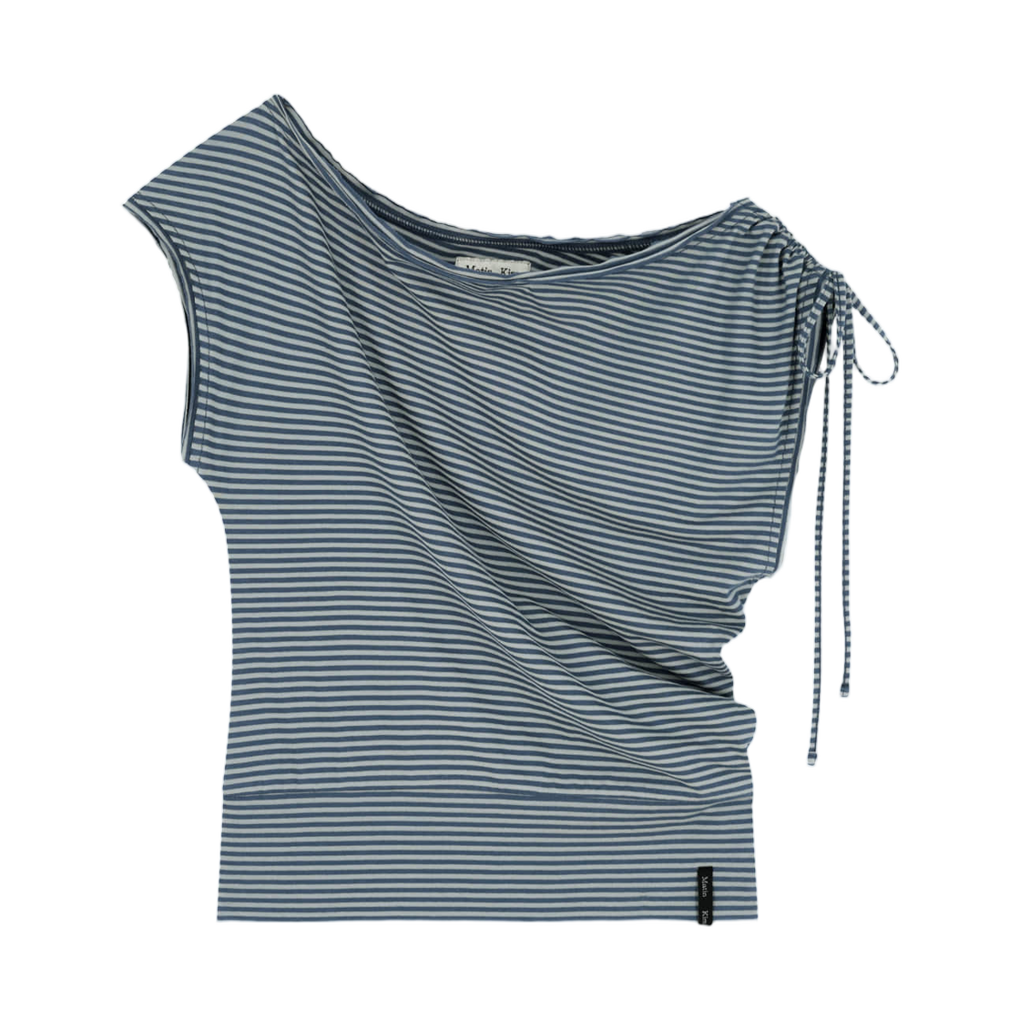 MK2634TS031MMB (W) Matin Kim Draped Asymmetric Sleeveless Top In Smoke Blue