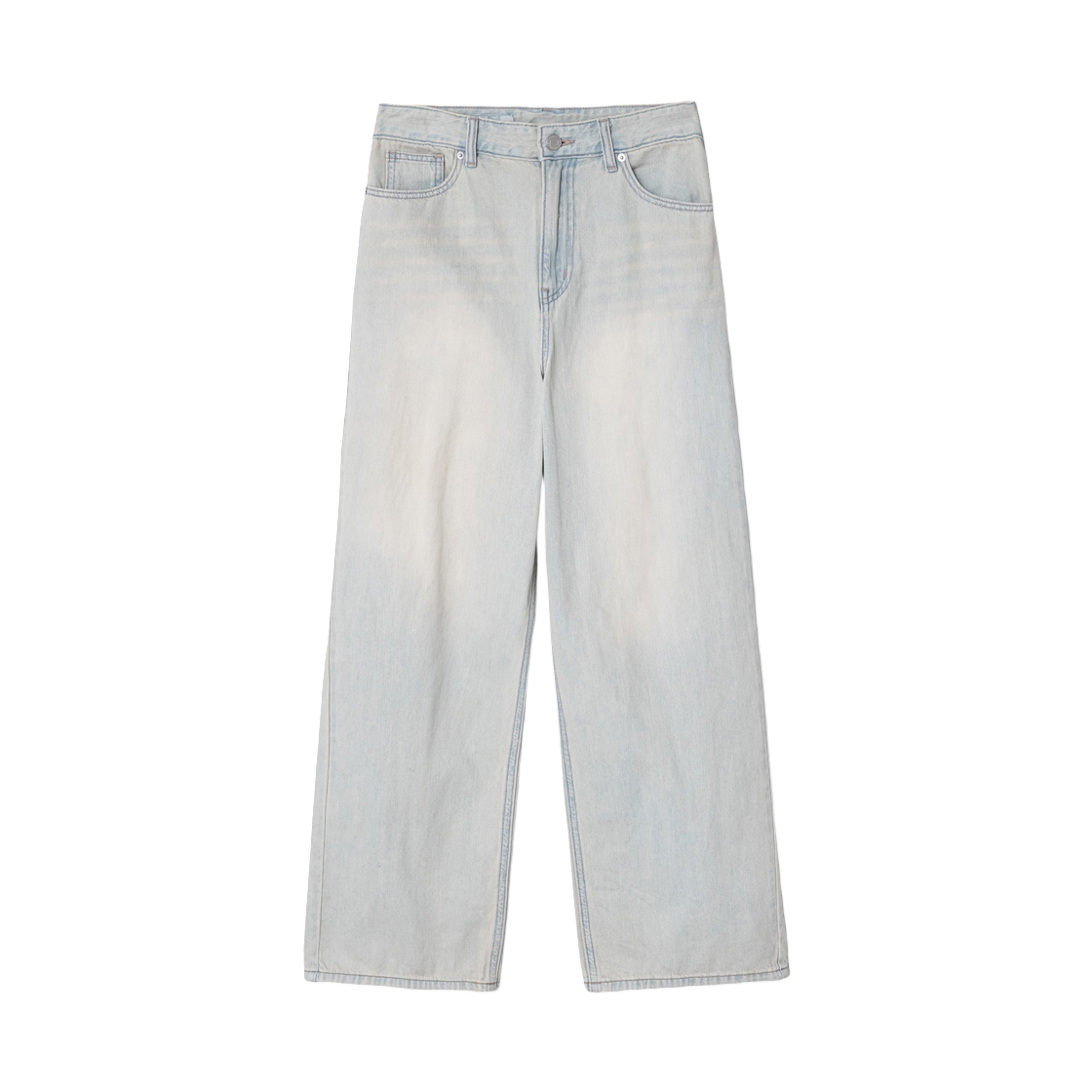 355321LP1Q (W) 8seconds Strong Washing Long Wide Lightweight Denim Sky Blue